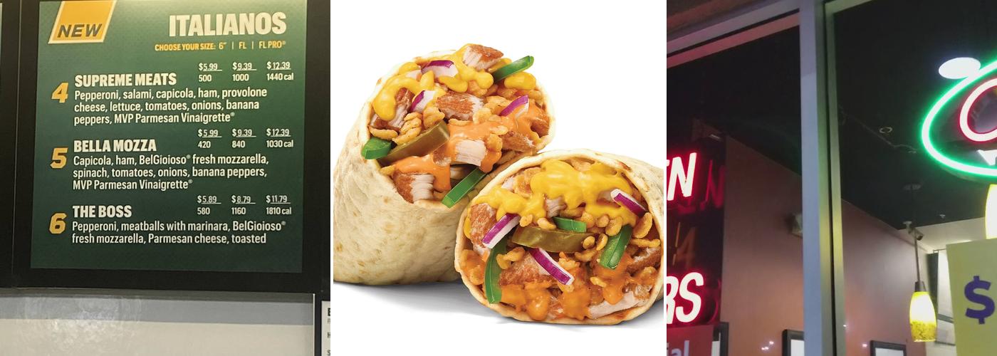 Subway Menu