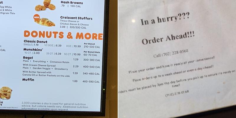 Dunkin' Menu