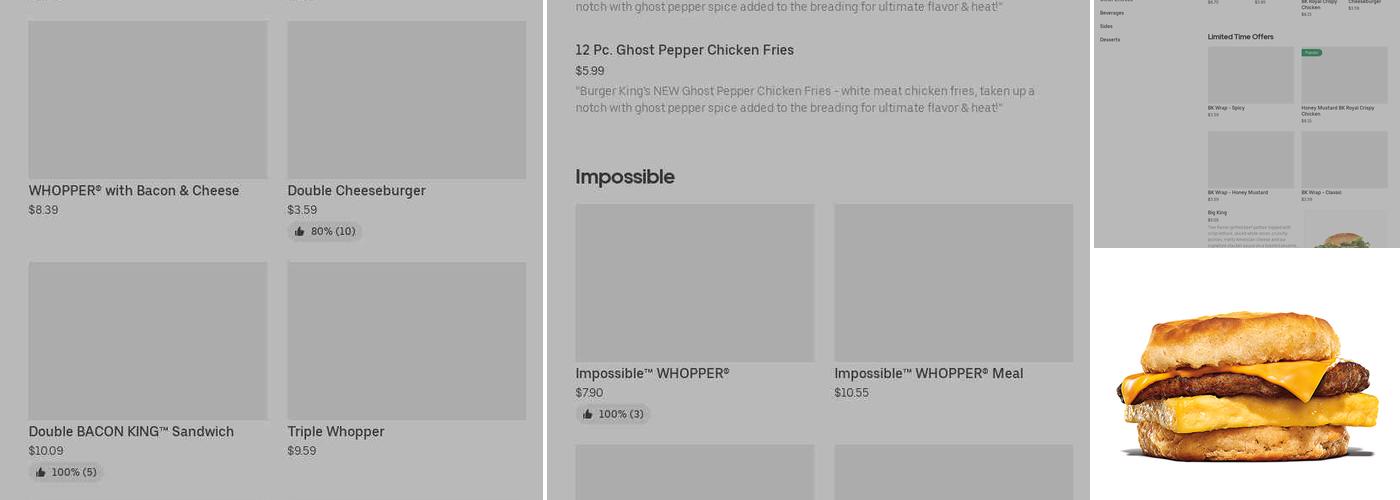 Burger King Menu