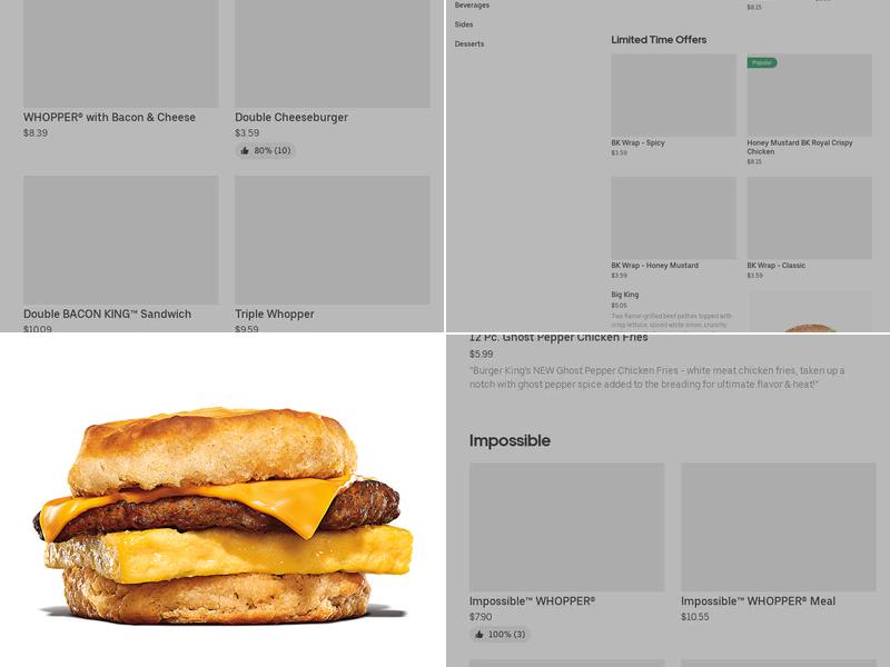 Burger King Menu
