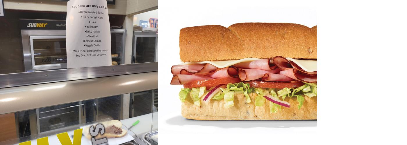 Subway Menu