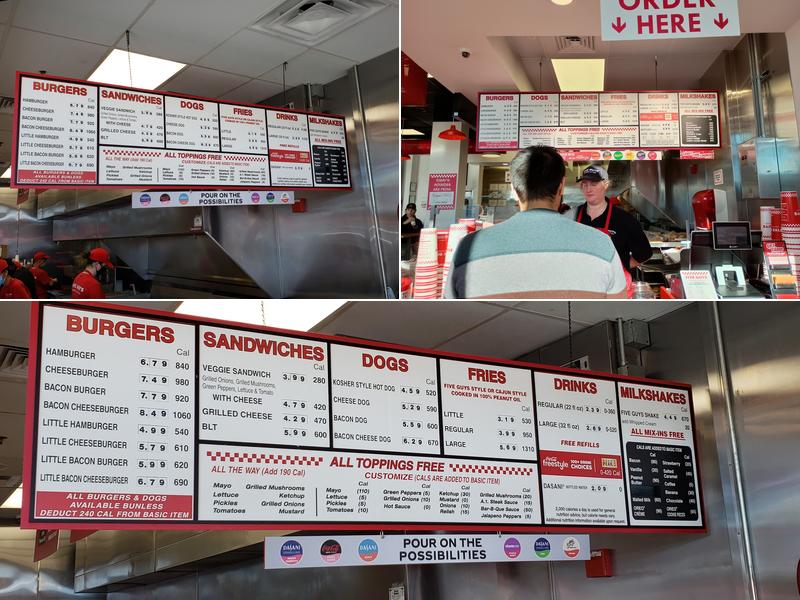 Five Guys Menu