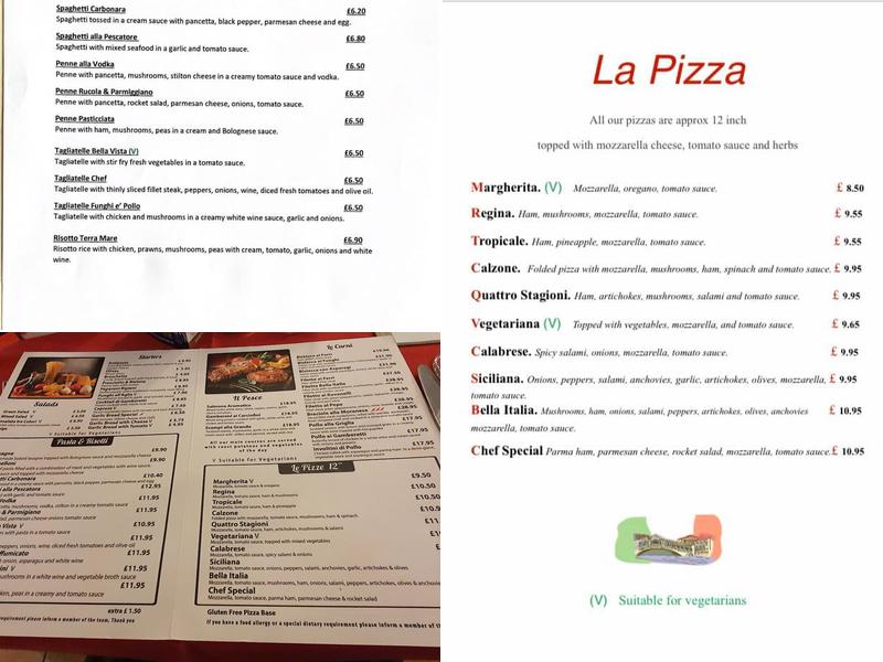 Bella Italia Ristorante & Pizzeria Menu