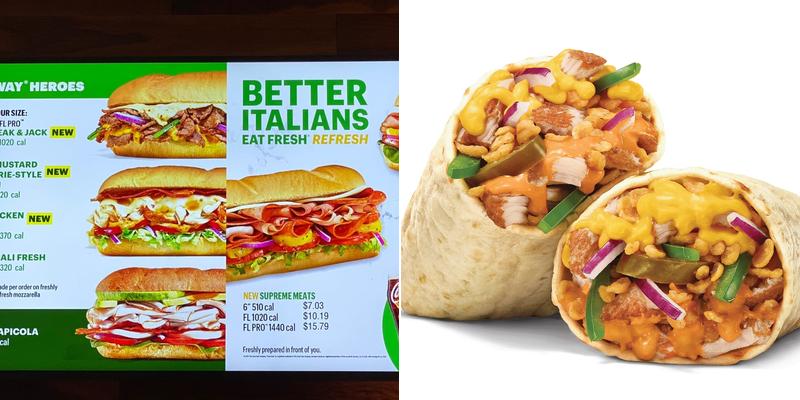 Subway Menu