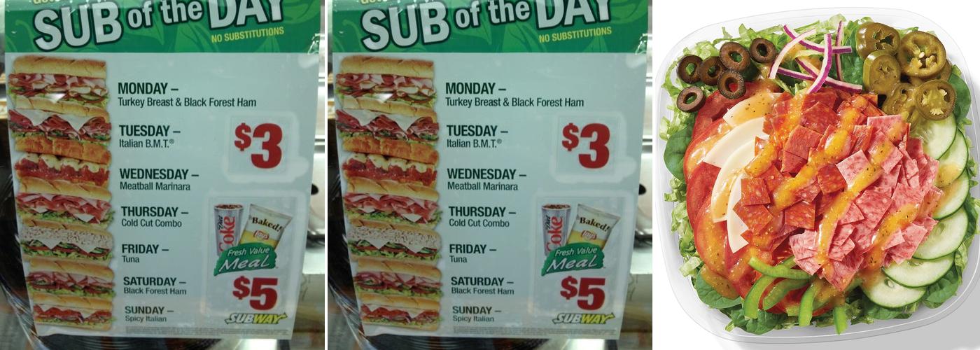 Subway Menu