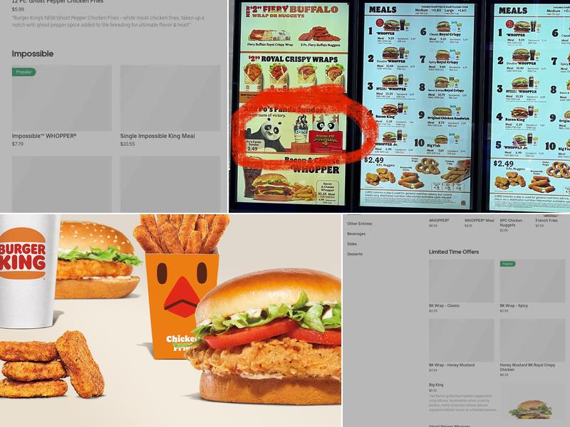 Burger King Menu