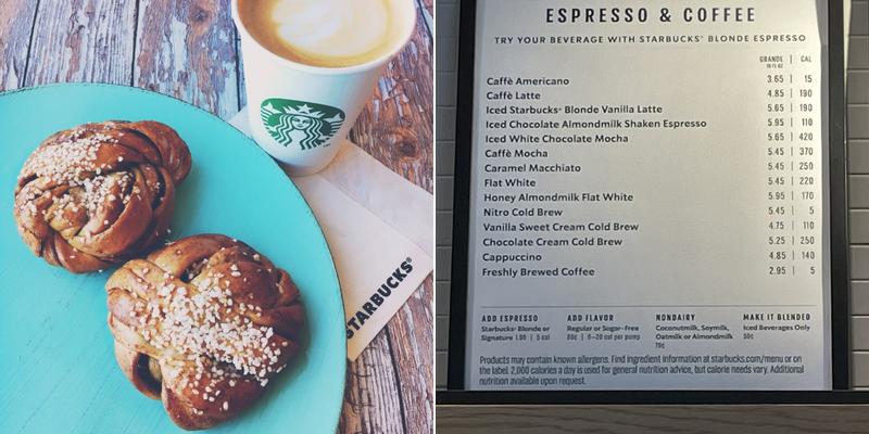 Starbucks Menu