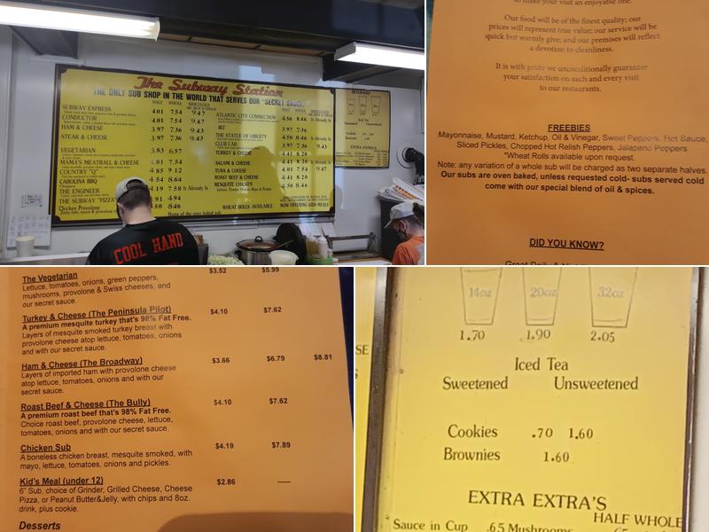 Subway Station Menu