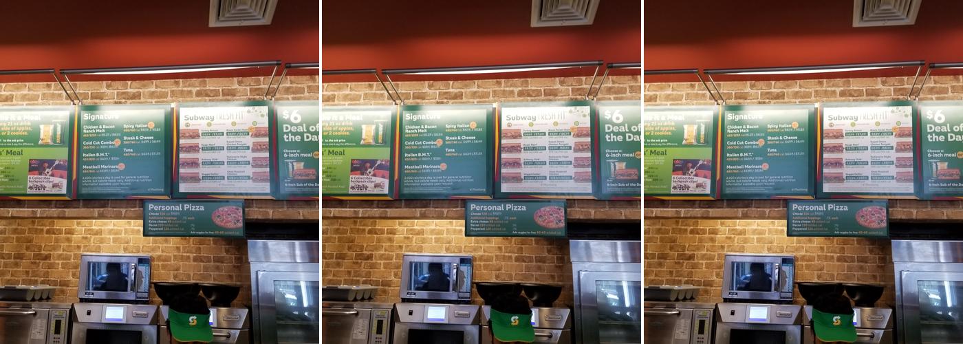 Subway Menu