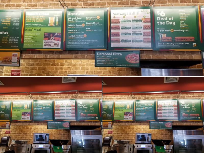Subway Menu