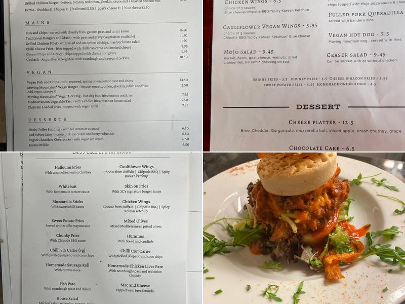 Three Compasses Menu