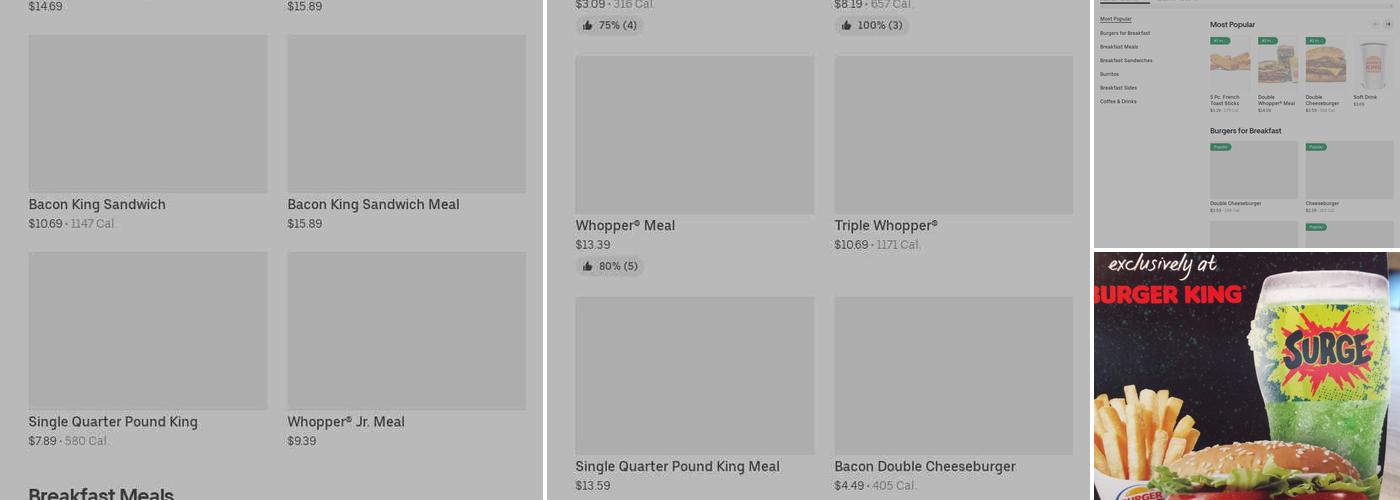 Burger King Menu