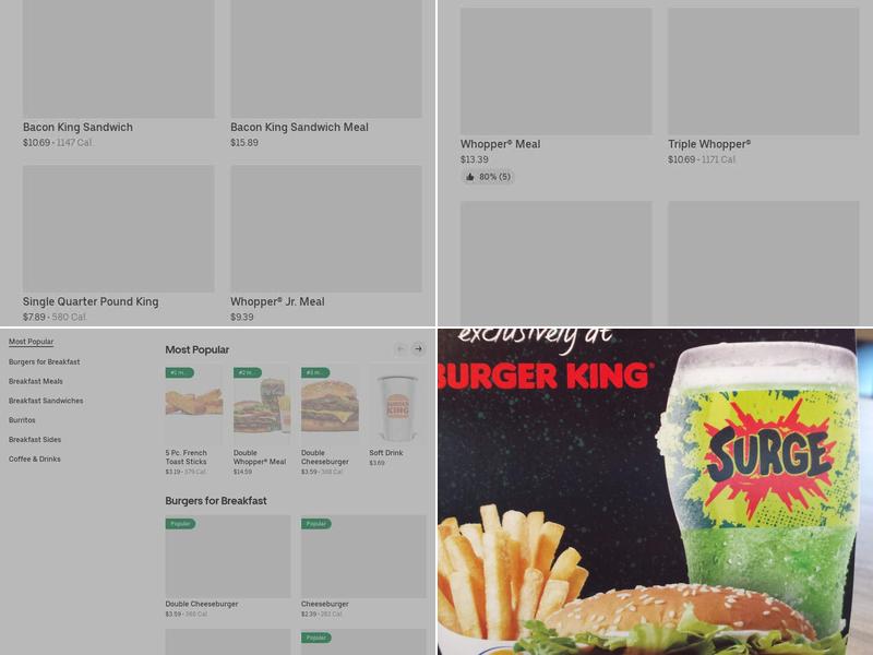 Burger King Menu