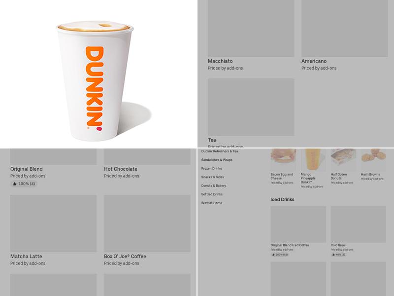 Dunkin' Menu