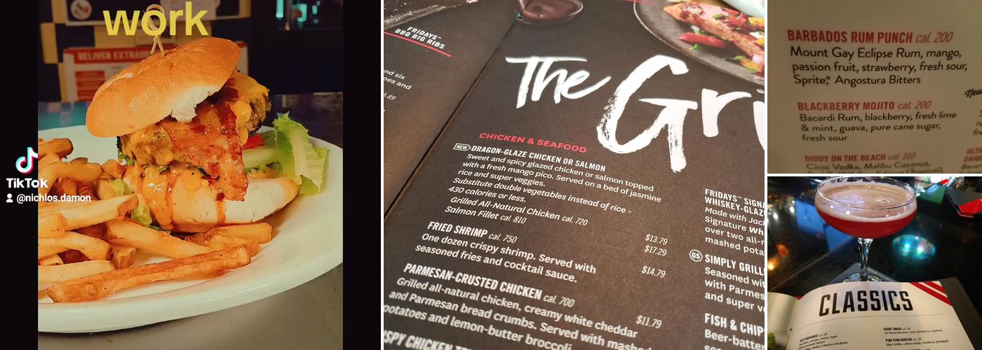 TGI Fridays Menu