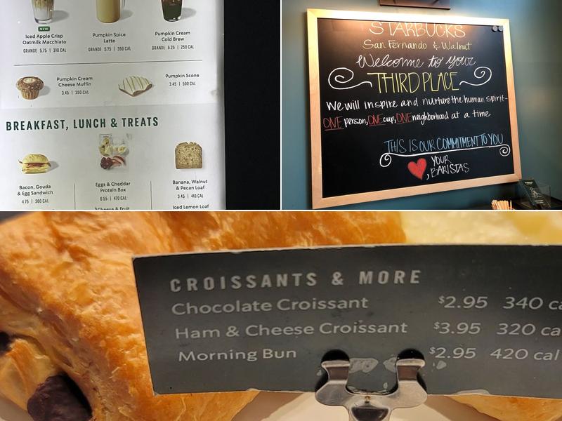 Starbucks Menu