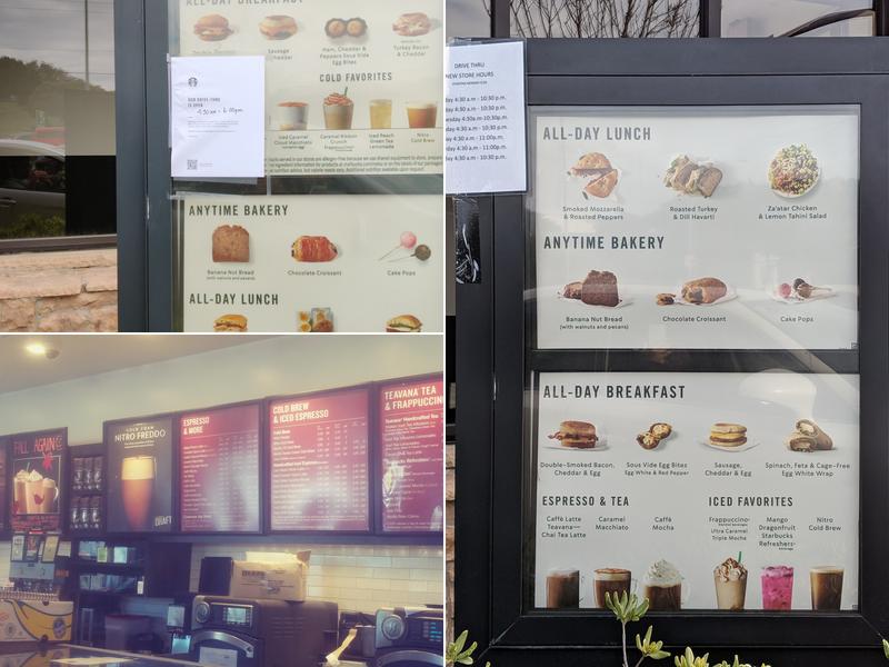 Starbucks Menu