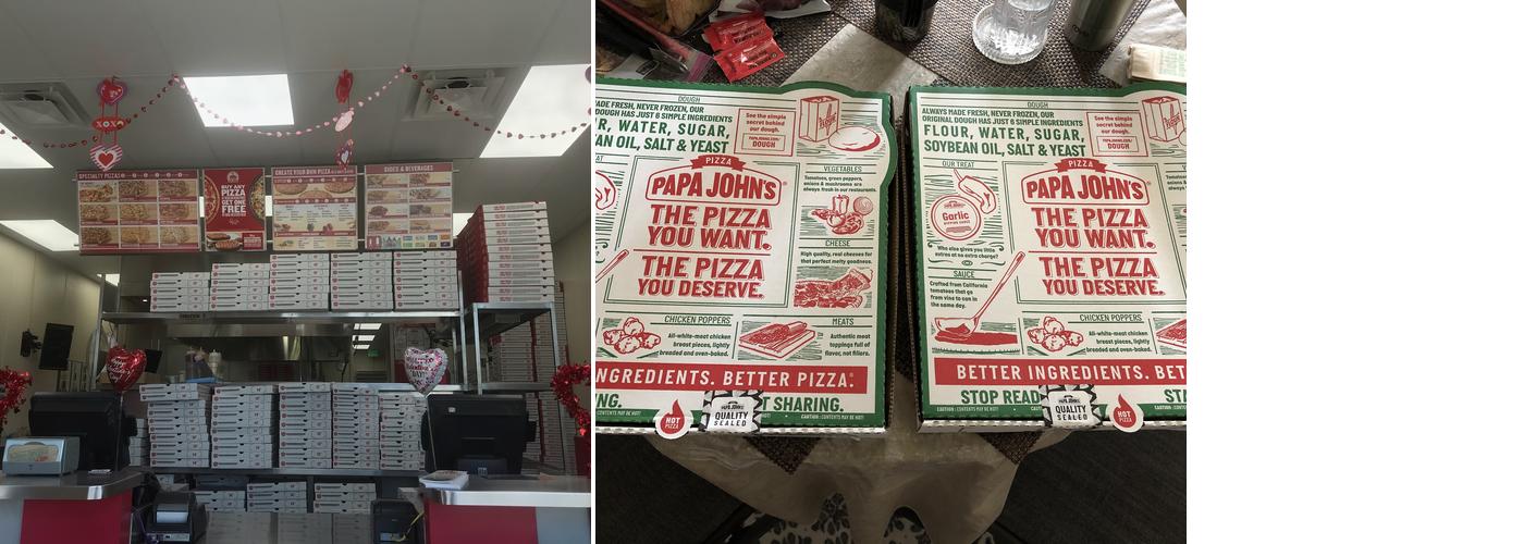Papa Johns Pizza Menu