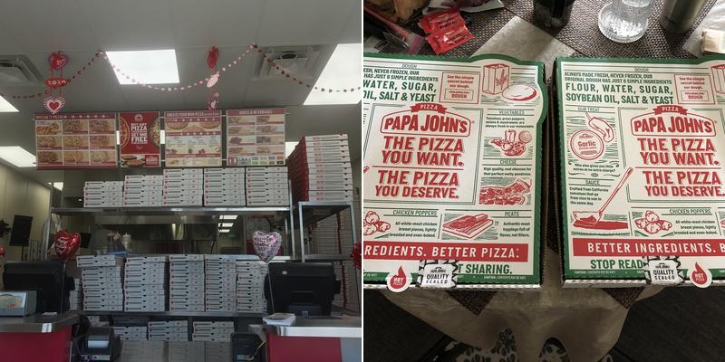 Papa Johns Pizza Menu