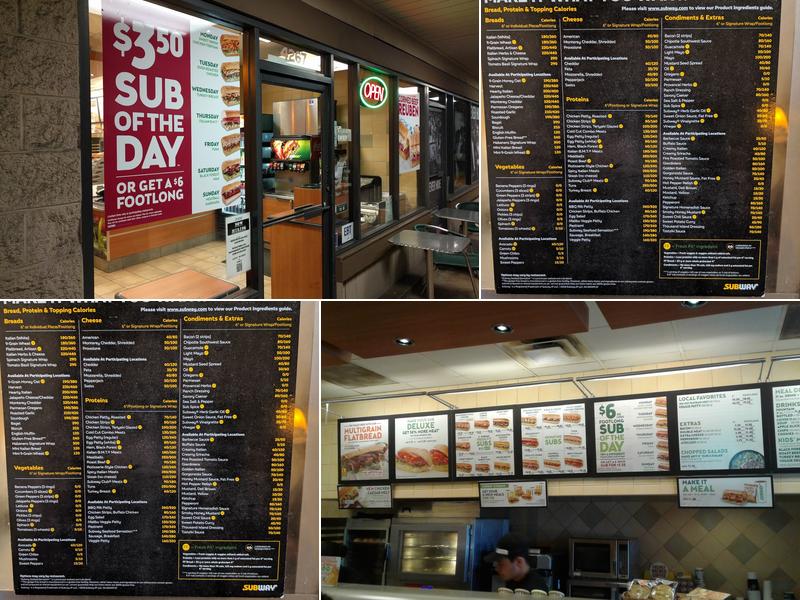 Subway Menu