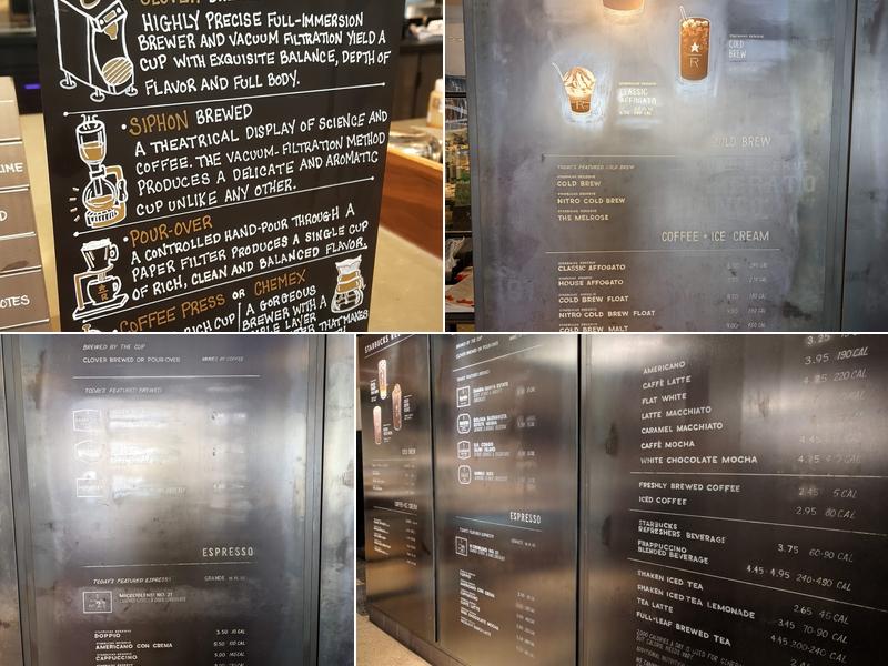 Starbucks Menu