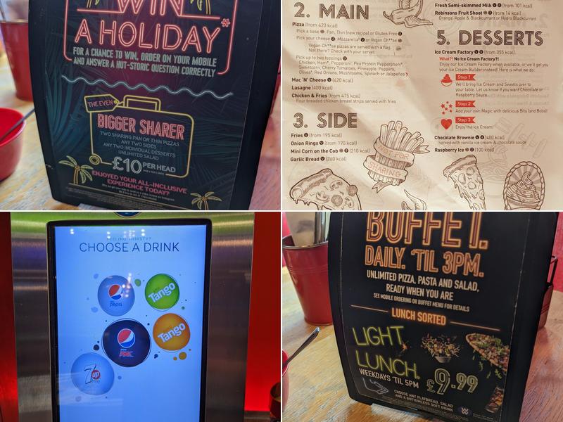 Pizza Hut - Dickens World, Chatham Menu