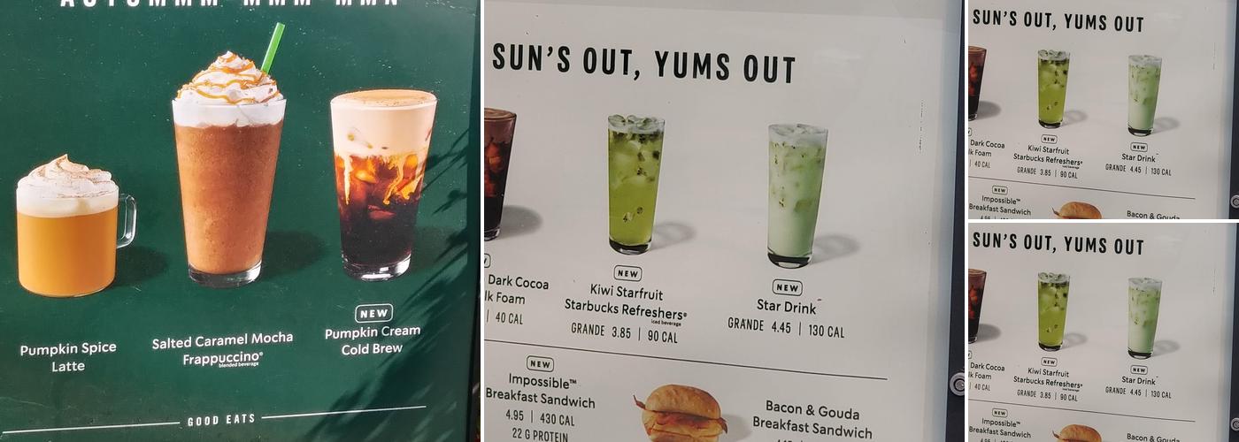Starbucks Menu