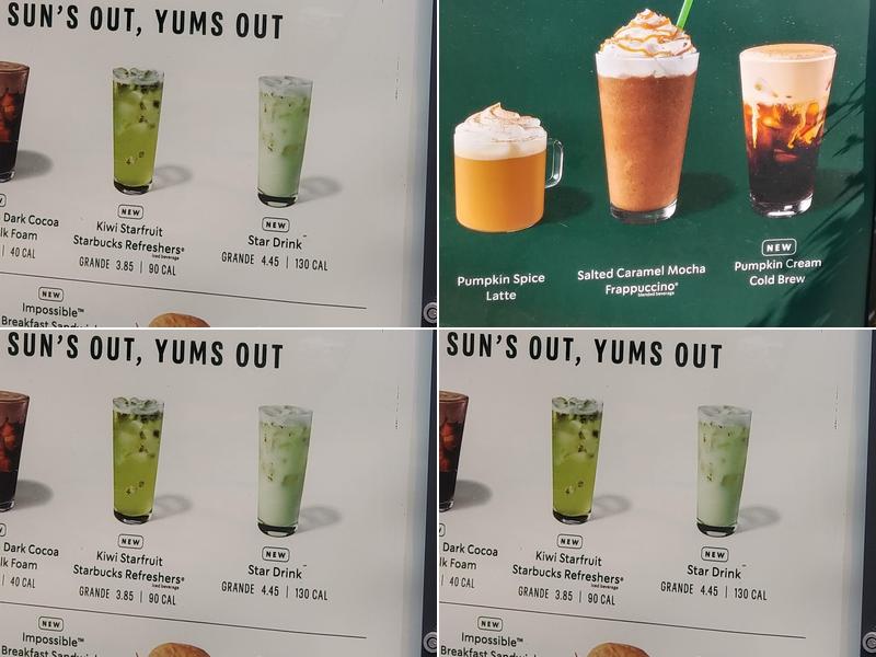 Starbucks Menu