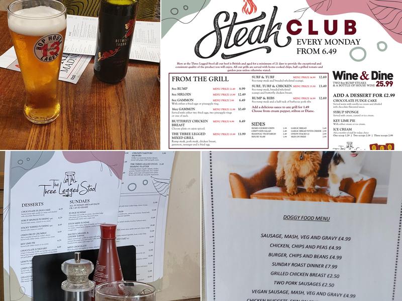 Three Legged Stool Menu