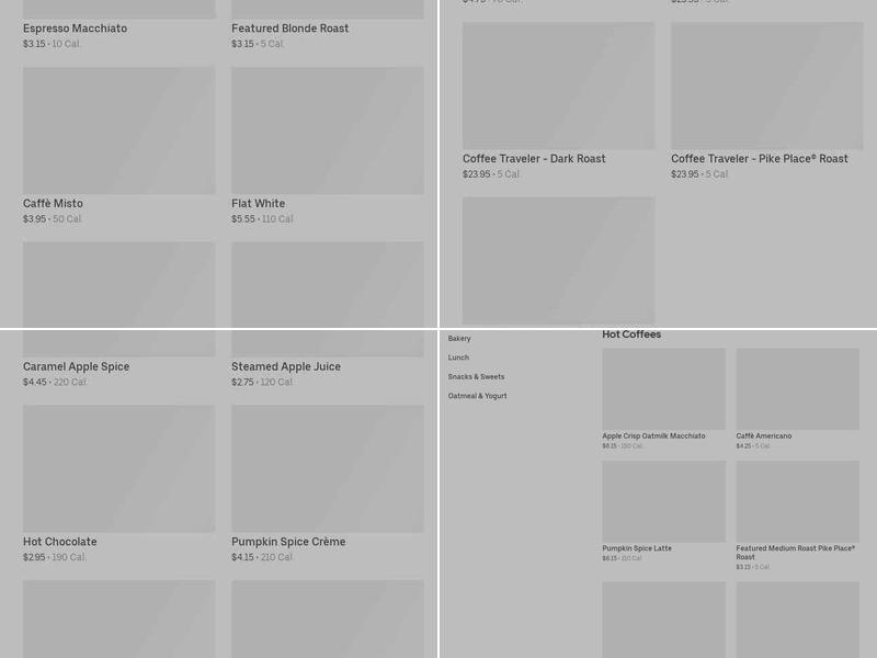 Starbucks Menu