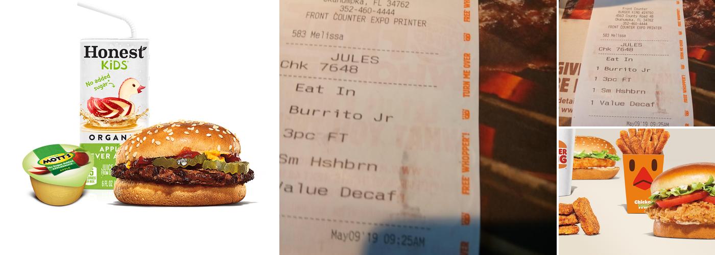 Burger King Menu