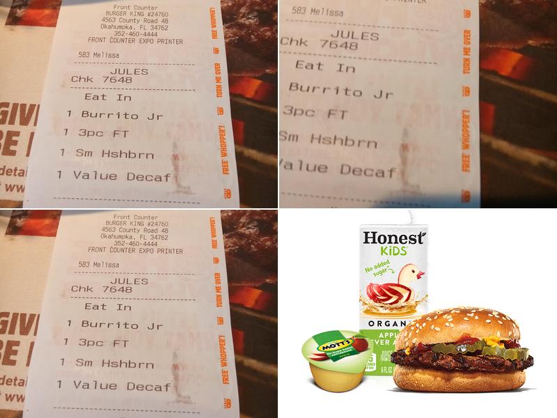 Burger King Menu