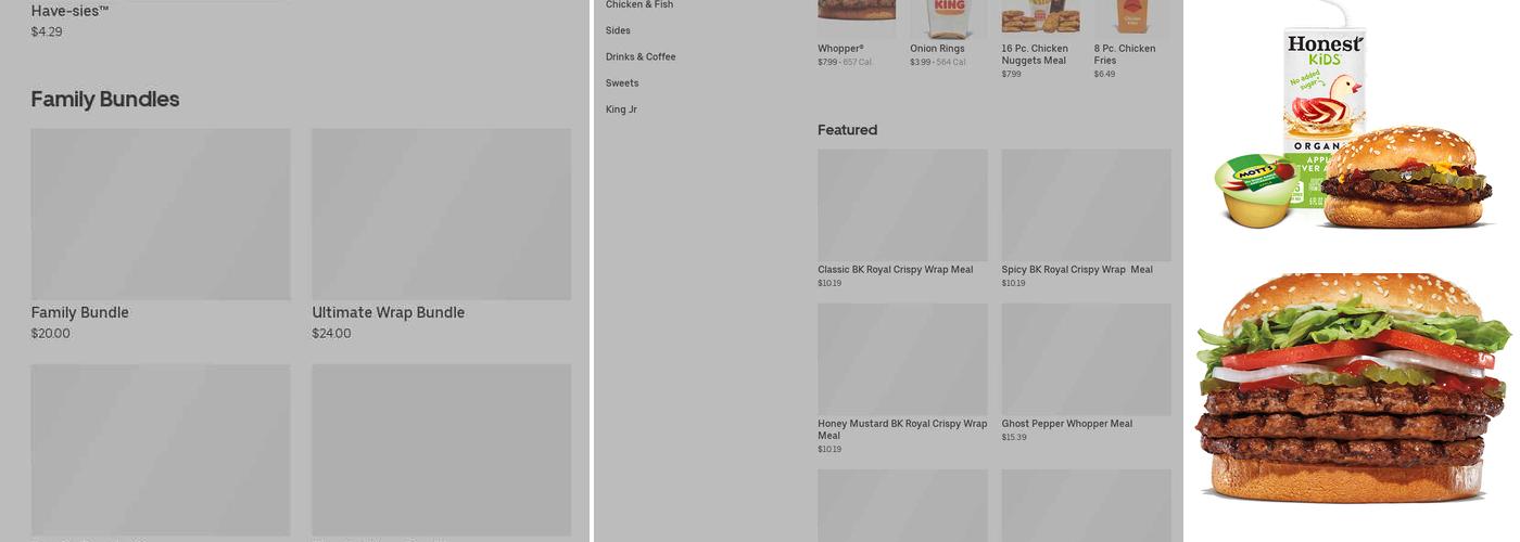 Burger King Menu