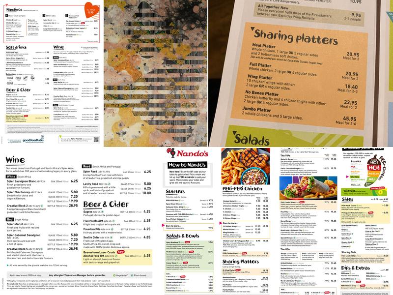 Nando's Farringdon Menu
