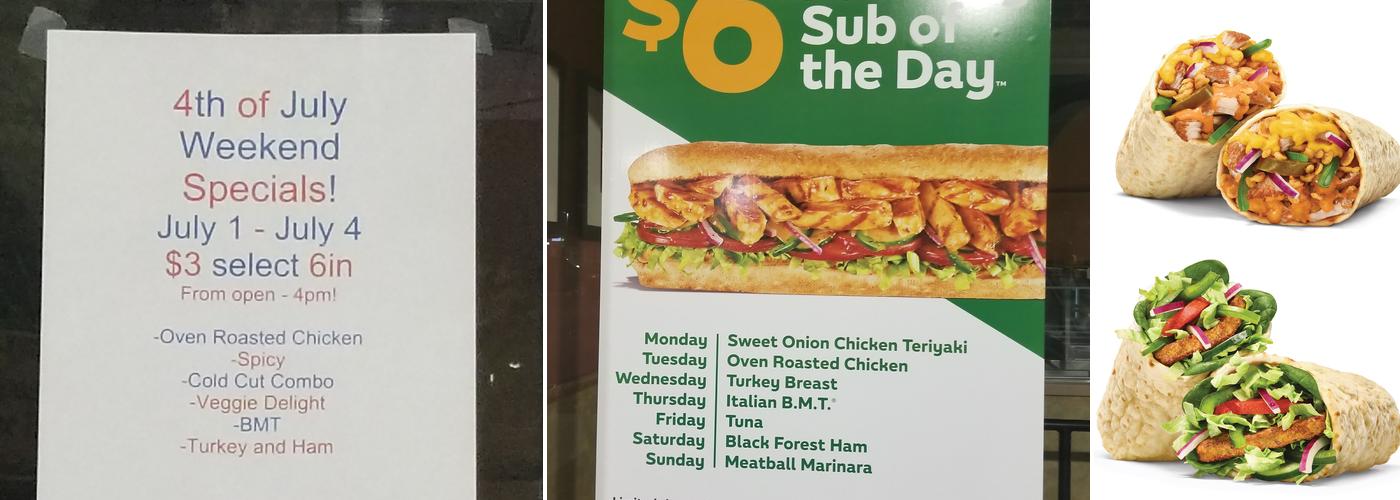 Subway Menu