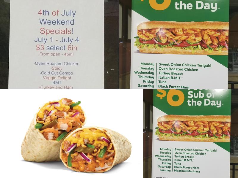 Subway Menu