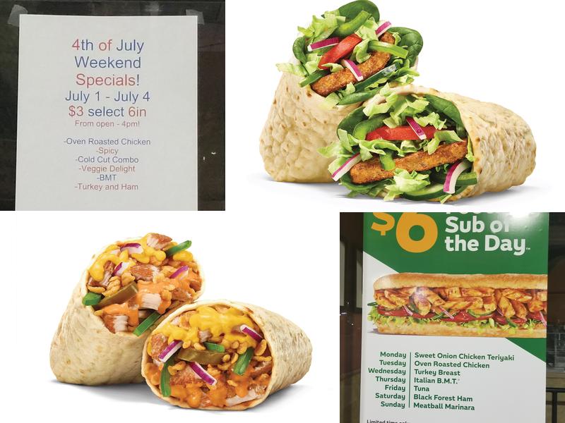 Subway Menu