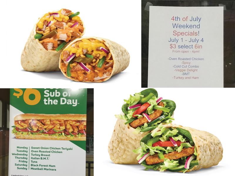 Subway Menu