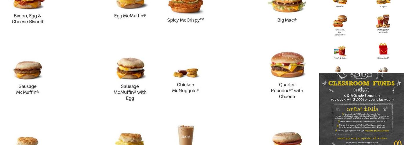 McDonald's Menu