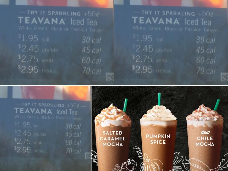 Starbucks Menu