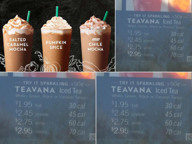 Starbucks Menu
