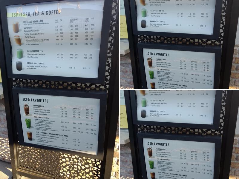 Starbucks Menu
