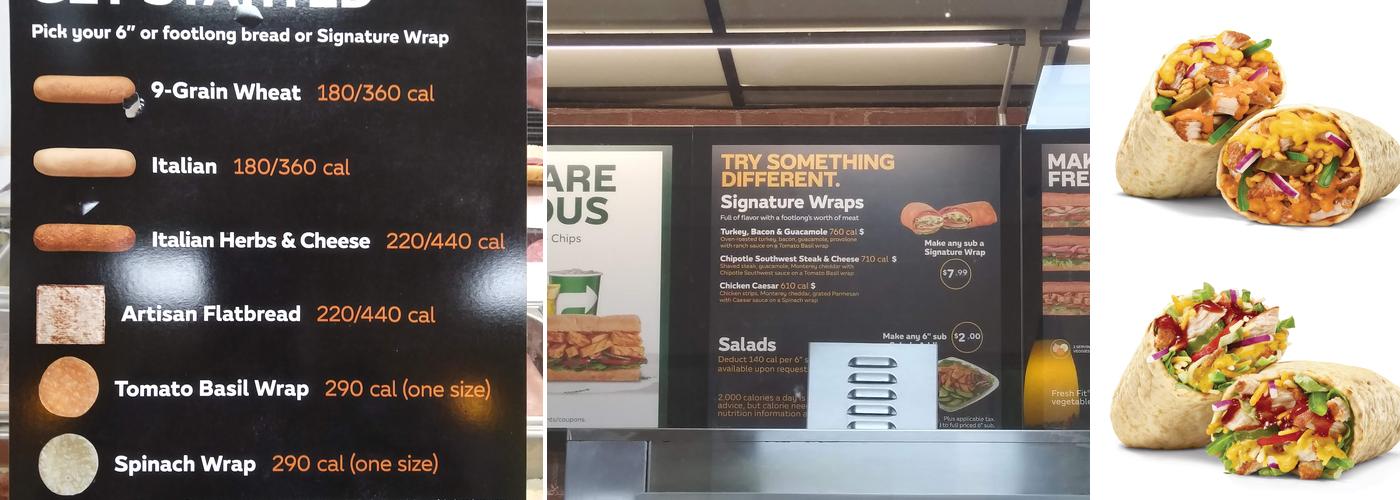 Subway Menu