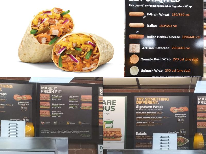 Subway Menu