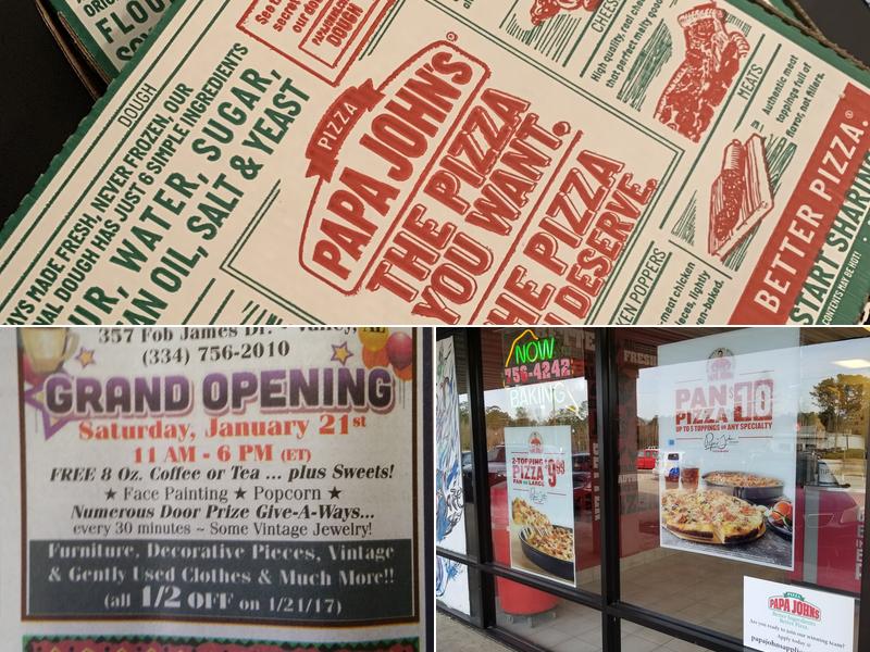Papa Johns Pizza Menu