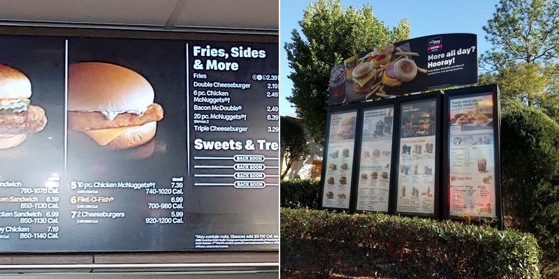 McDonald's Menu