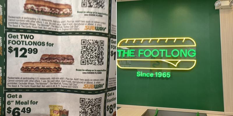 Subway Menu