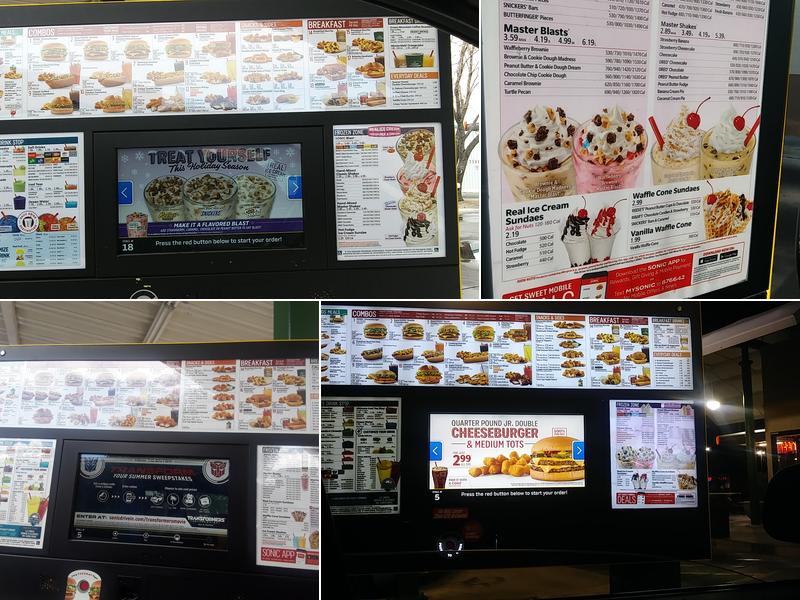 Sonic Drive-In Menu