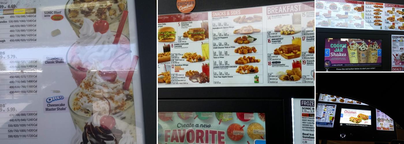 Sonic Drive-In Menu