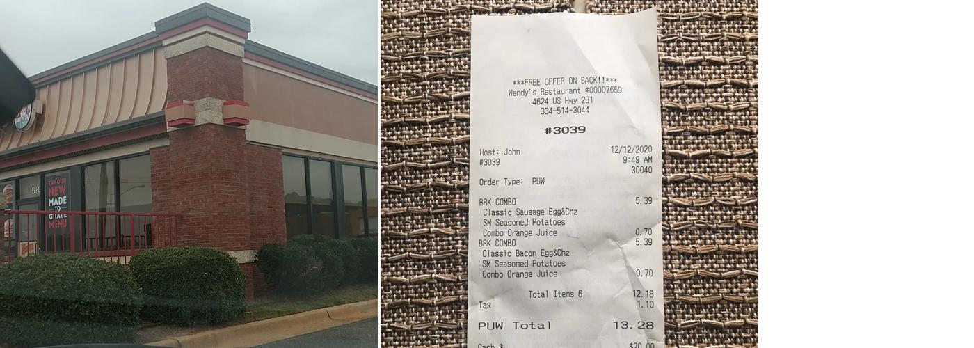 Wendy's Menu
